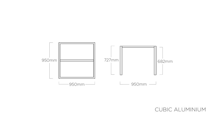 Kettler Tischgestell CUBIC, Aluminium 