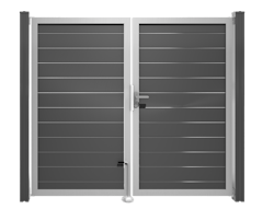 GroJa Lumino Tor 2-flügelig 3000 x 1800 mm, Alu-Rahmen EV1