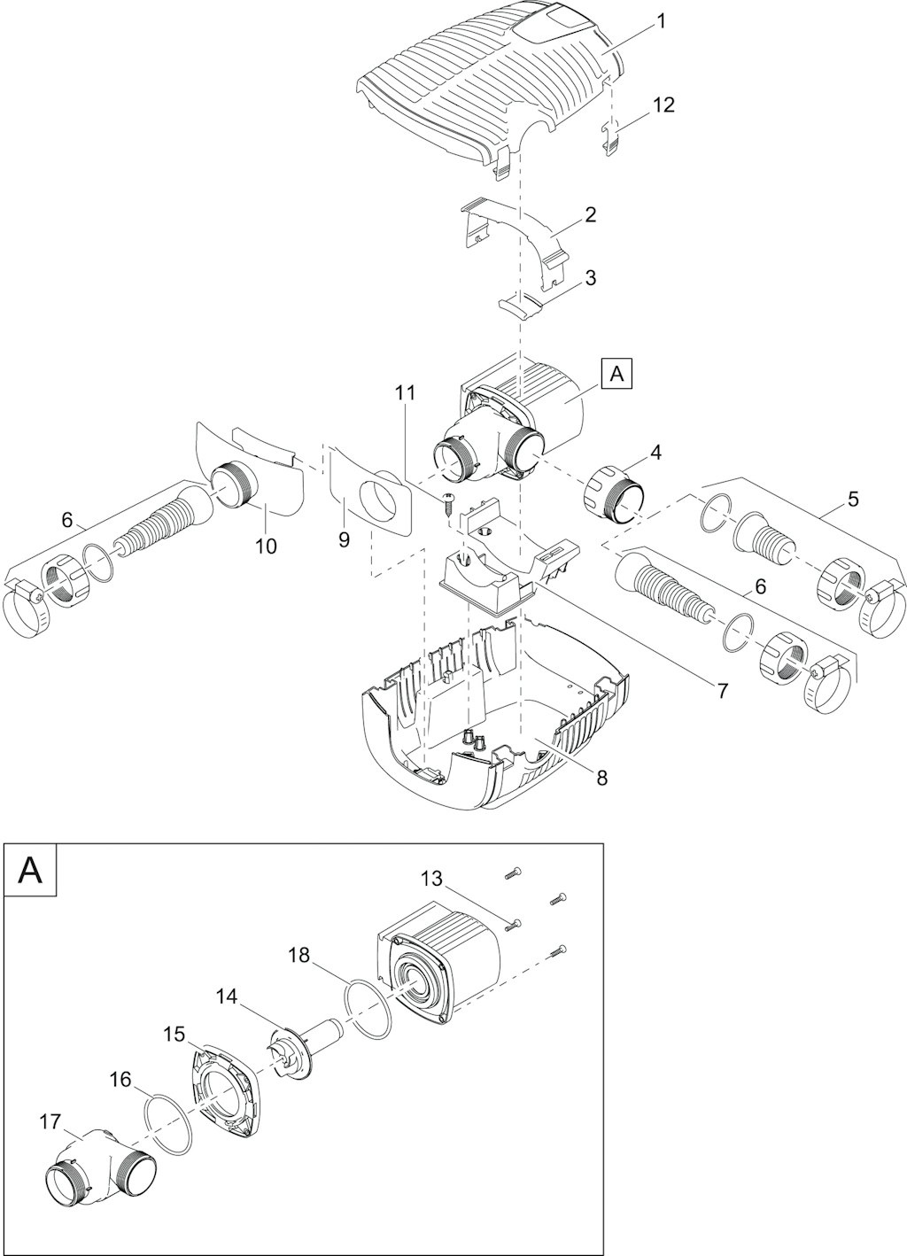 Explosionszeichnung Ersatzteile