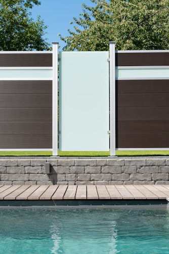 OSMO Sichtblende Multi-Fence Co-Extrusion Grundelement Aluminium 180x178 cm