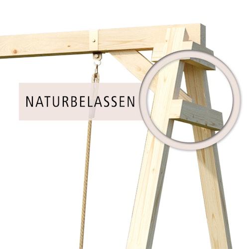 Akubi Doppelschaukel Anbau inkl. Klettergerüst passend zu Anna, Danny, Frieda Lotti, Luis und Löwenherz