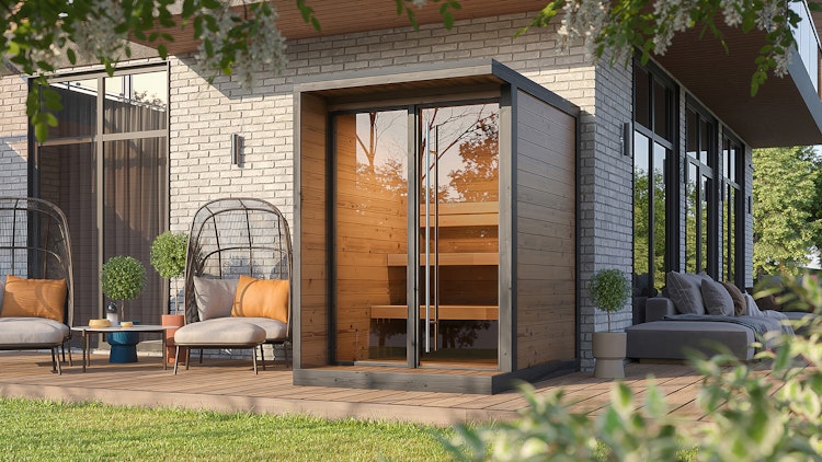 Weka Design Saunahaus Viira 1 mit Thermoholz - 40 mm