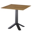 Vorschaubild Diamond Garden Tisch SHEFFIELD 80 x 80 cm, Edelstahl Dunkelgrau / Recycled Teak