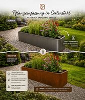 Badeko Pflanzeinfassung ,,Riva 2000“ in Cortenstahl