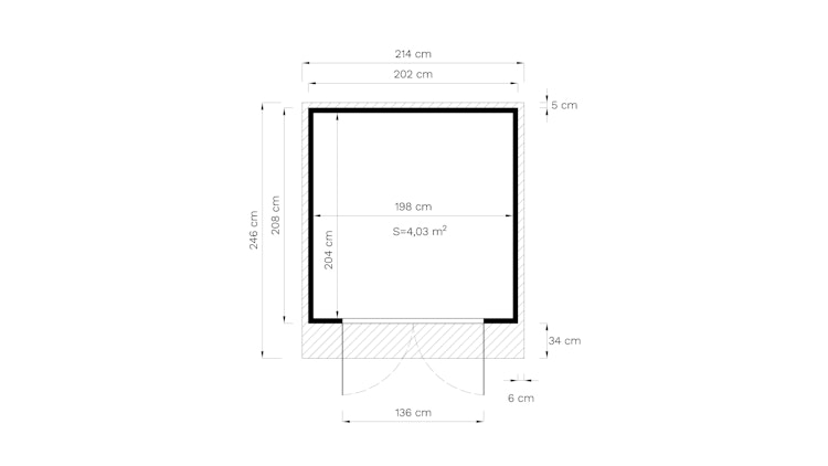 Bertilo Gartenhaus Melrose - 19 mm