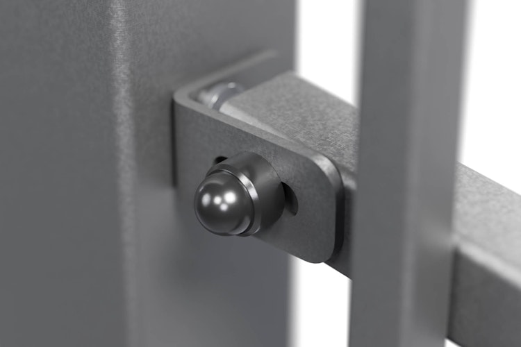 dz Steigungszaunset Residenz select+ BASEL 1910 mm, Pfosten MZRSPP mit Alu-Abdeckkappe