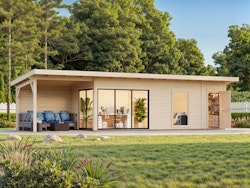 Palmako Gartenhaus Andrea 21,1 + 7,9 m² Slide - 44 mm