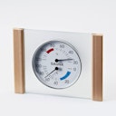 Vorschaubild Infraworld Klimamesser mit Glas- Holzrahmen in Fichte oder Zeder