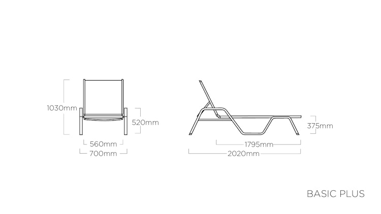 Kettler Stapelliege BASIC PLUS, Aluminium Silber / Outdoorgewebe Anthrazit - Sonderaktion