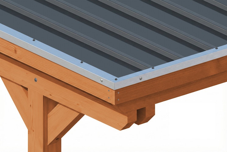 Skan Holz Emsland - Flachdach Doppelcarport aus Leimholz Breite 609 cm