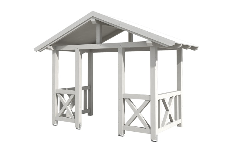 Skan Holz Satteldach Vordach Doppeltür Stralsund