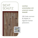 Vorschaubild BambusBASIS Modul5 Zaunfeld mit Abschlussprofilen Cortenstahl 