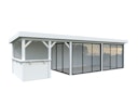 Vorschaubild Palmako Gartenhaus Connect Lenna 24,9 m² Set 719 Slide Plus mit Isolierglas-Schiebetüren - 28 mm