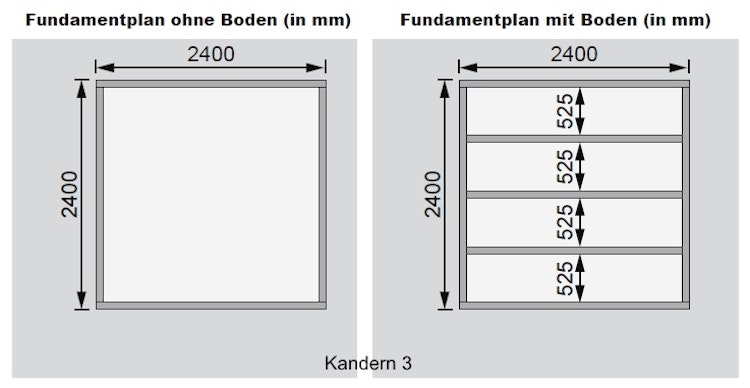 Karibu Woodfeeling Gartenhaus Kandern 1/2/3/6/7/9 - 28 mm