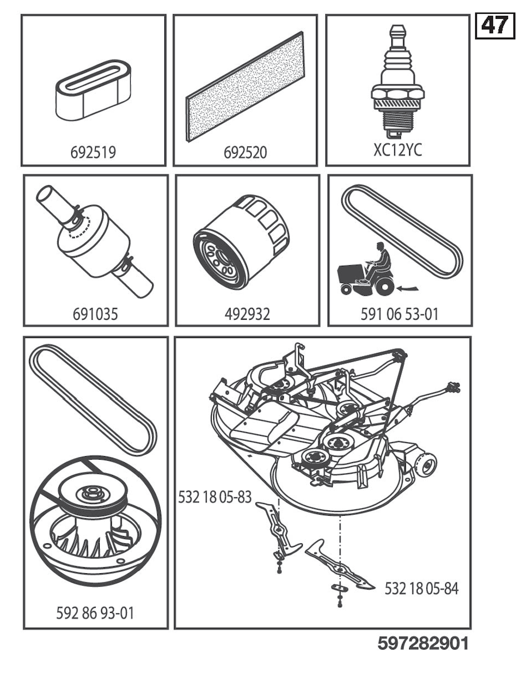 Explosionszeichnung Ersatzteile
