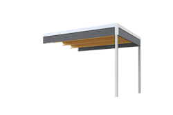 Weka Anbaudach für Gartenhaus Batu 3 - 150 oder 300 cm Breite