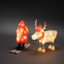 Vorschaubild Konstsmide Weihnachtsbeleuchtung  LED Acryl Weihnachtsmann und Rentier