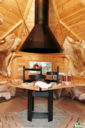 Wolff Finnhaus Grillkota 9 de luxe inkl. Grillanlage und Lapplandpaket (C)