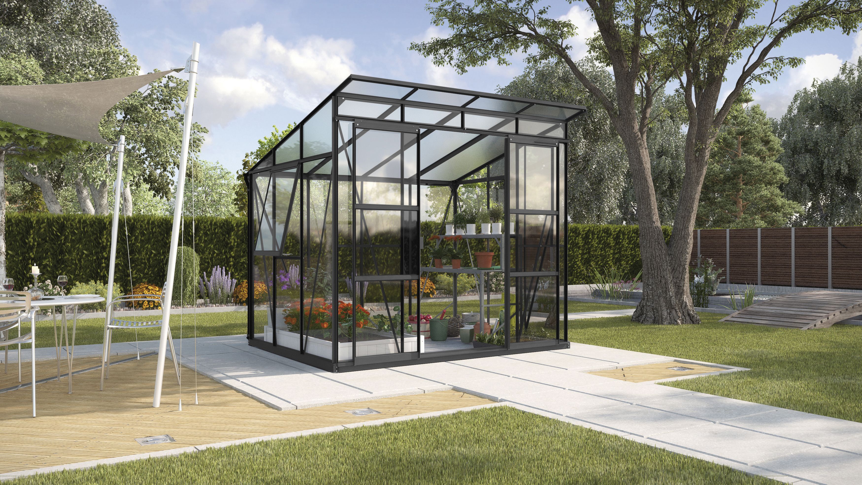 Vitavia Gewächshaus Freya 5900 inkl. 1 Seitenfenster - 5,9 m²