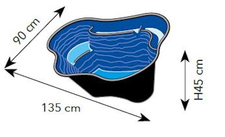 Ubbink Teichschale Fertigteich Calmus S II - 220 l