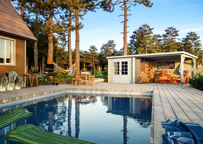 Palmako Gartenhaus Ella 6,9 + 10,0 m² - 28 mm