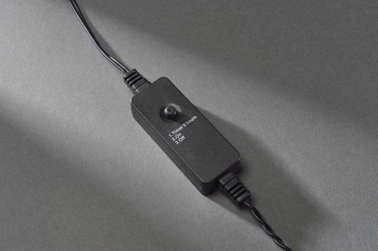 Konstsmide Weihnachtsbeleuchtung  Micro LED Lichterkette 9h Timer 40 warmweiße Dioden