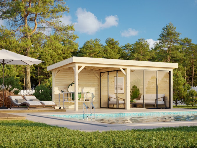Palmako Gartenhaus Connect Lenna 16,6 m² Set 405 Slide