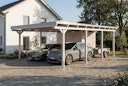 Vorschaubild Skan Holz Emsland - Flachdach Doppelcarport aus Leimholz Breite 609 cm