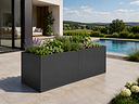 Vorschaubild KGT Aluminium Hochbeet 210 - Profile anthrazit - B2,05 x T0,91 x H0,77 m - 1185 l