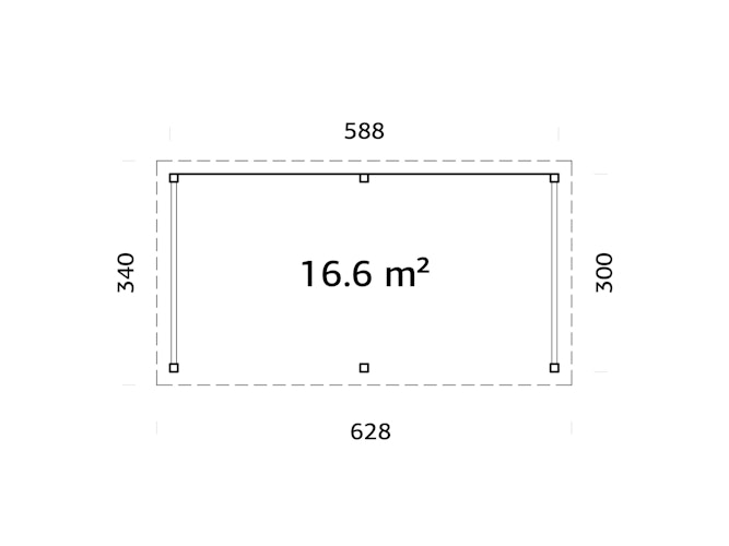Palmako Carport/Pavillon Connect Lenna 16,6 m² Set 308
