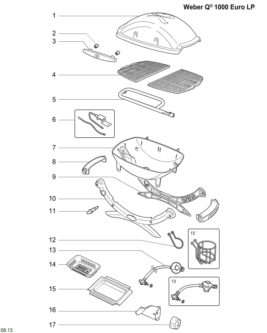 Explosionszeichnung Ersatzteile
