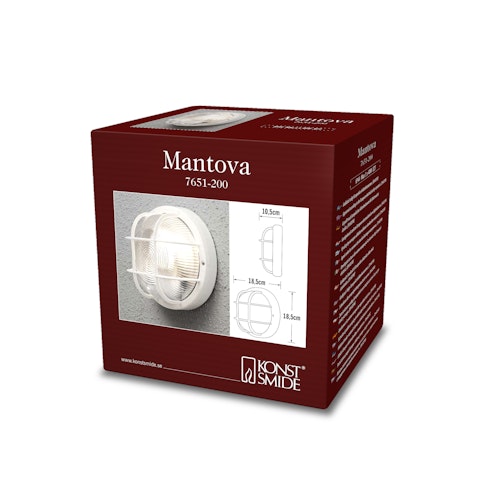 Konstsmide Wand-/Deckenleuchte Mantova, versch. Farben 