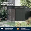 Vorschaubild Suncast Kunststoff-Gerätehaus Modernist mit Schiebetür – stahlverstärkt (Woodland)