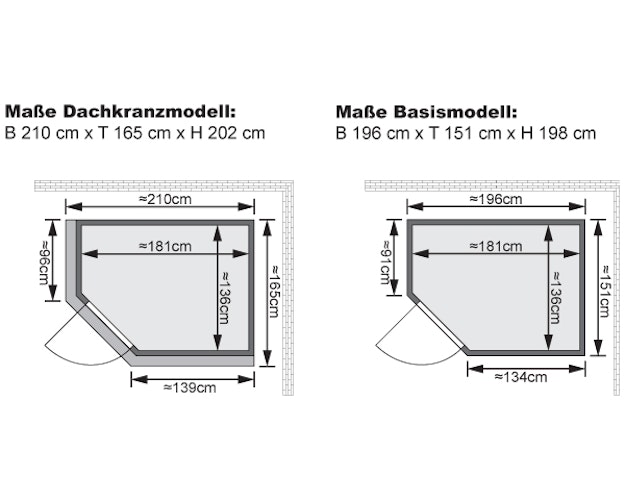 Karibu Sauna Carin mit Eckeinstieg 68 mm inkl. gratis Sauna-Zubehörset im Wert von 234,94 €