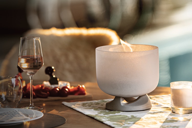 QFlame Feuerschale Set Table Concrete Ø 20 cm