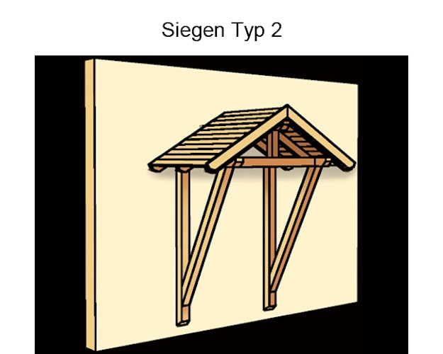 Skan Holz Satteldach Vordach Einzeltür Siegen