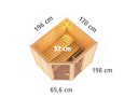 Vorschaubild Karibu Sauna Fiona 2 mit Eckeinstieg 68 mm inkl. gratis Sauna-Zubehörset im Wert von 234,94 €