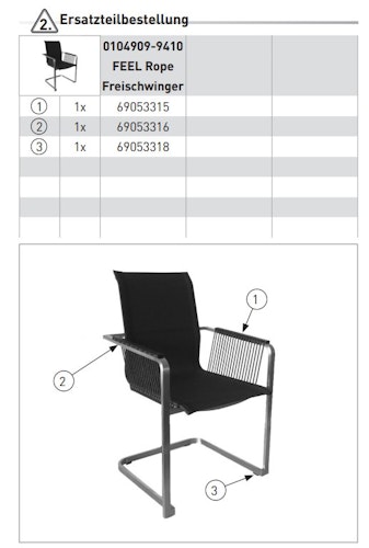 Kettler Ersatzteil Bodenschoner für Freischwinger FEEL ROPE, 4er Set