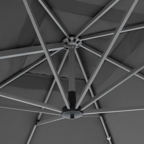 doppler Pendelschirm ACTIVE 260 x 350, Aluminium Silber / 100 % Polyester 180 g/m²