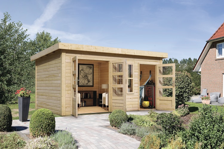 Karibu Woodfeeling Mittelwand-Gartenhaus Schönbuch 2 - 38 mm