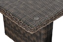 Vorschaubild Garden Pleasure Gartenmöbel Set BORDEAUX II, Tisch 200 x 100 + 6 Sessel, Polyrattan Nelkenbraun / Glasplatte / Kissen 100 % Polyester Dunkelgrau