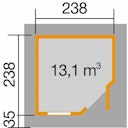 Vorschaubild Weka Designhaus 213 28 mm