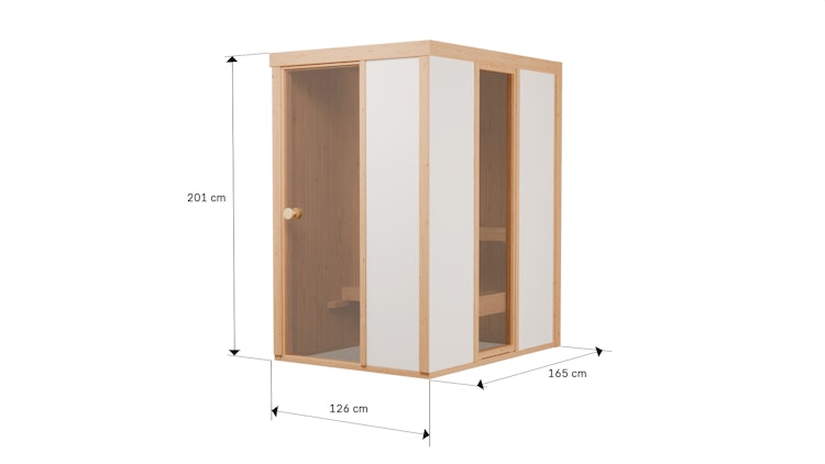 Bertilo Sauna Model 1 Mini white - 58 mm