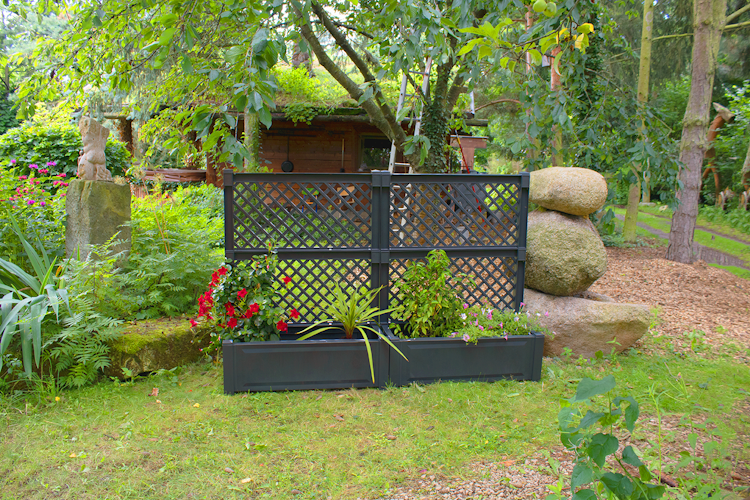 KHW Pflanzkasten groß mit Spalier 100 cm (2-tlg.) 2er Set