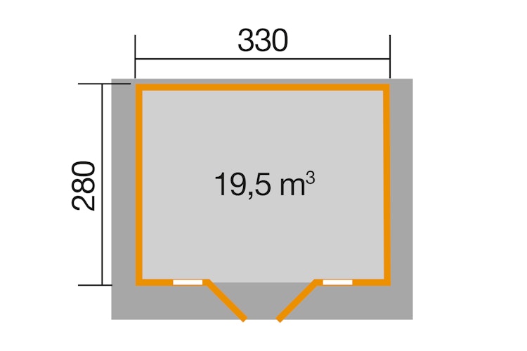 Gartenhaus 284 - 28 mm
