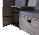 Vorschaubild Garden Pleasure Relax-Lounge SAINT-TROPEZ,  Polyrattan Grau / Kissen 100 % Polyester  Silbergrau