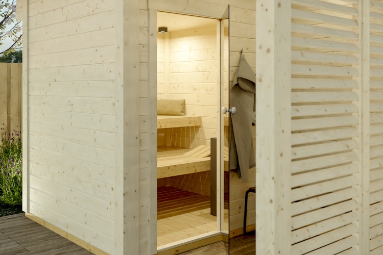 Skan Holz Saunahaus Helsinki 2 - 45 mm Blockbohlen