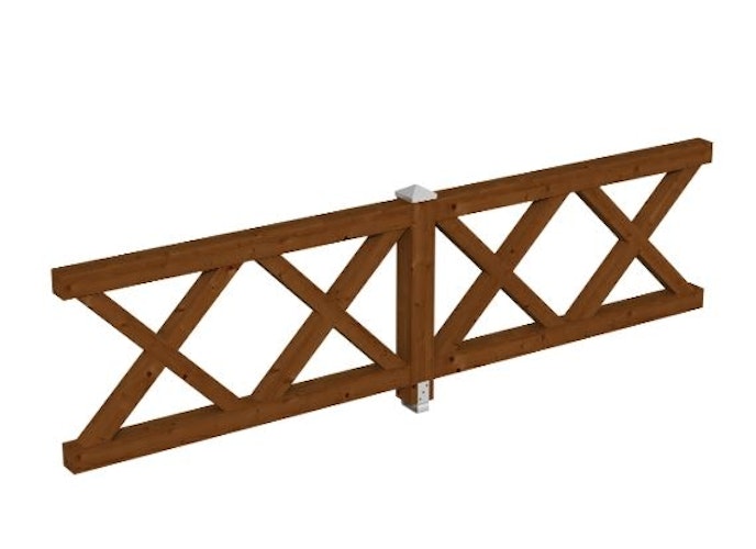 Skan Holz Brüstung Andreaskreuz zu Pavillon Cannes / Orleans