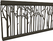 T&J ECOSTECK-Gitterfüllung Bambus ANTHRAZIT, 20 x 280 x 1800 mm AluminiumZubehörbild