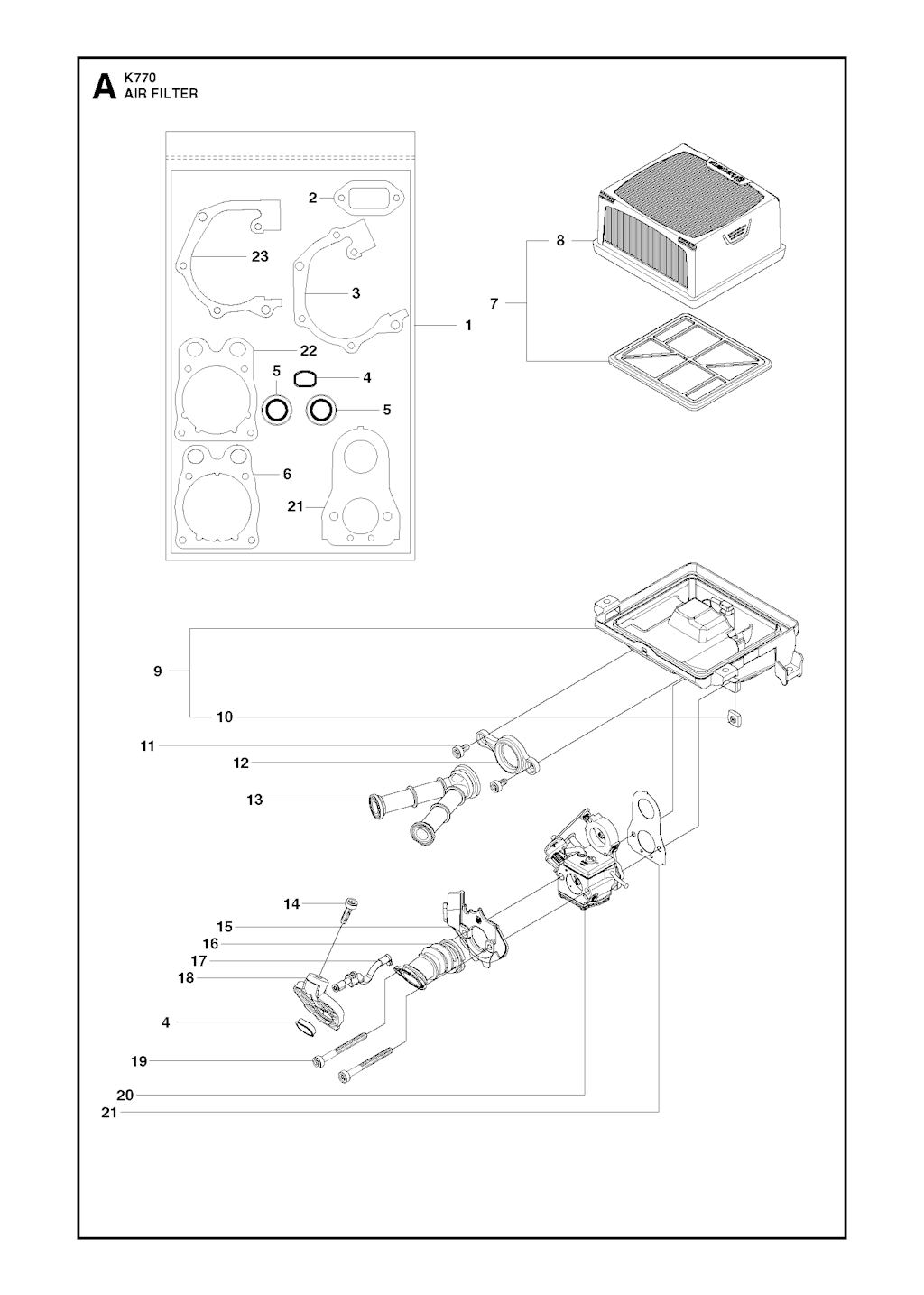 Explosionszeichnung Ersatzteile